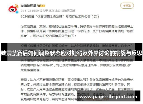魏震禁赛后如何调整状态应对处罚及外界讨论的挑战与反思